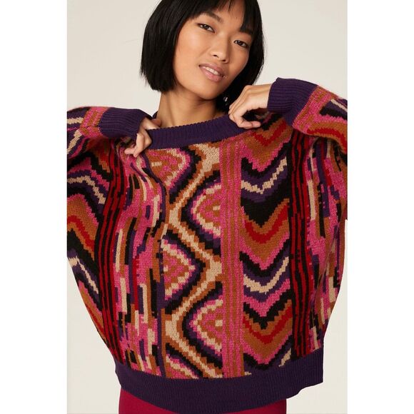 FARM Rio Striped Patchwork Sweater 💘 - Picture 11 of 12